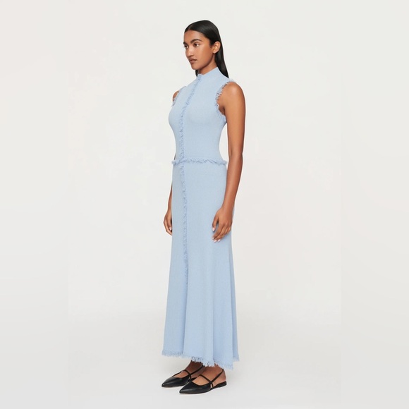 Clea AVALON FRINGE KNIT DRESS blue - Picture 2 of 3